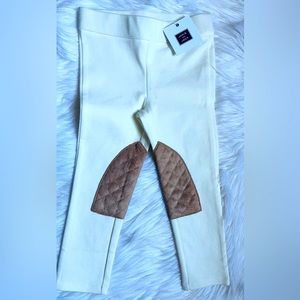 Janie and Jack 2T dress pants NWT ivory and brown